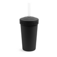 Load image into Gallery viewer, 10 oz Straw Cup with No Pull-Out Silicone Straw USA Made from Recycled Materials