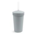 Load image into Gallery viewer, 10 oz Straw Cup with No Pull-Out Silicone Straw USA Made from Recycled Materials