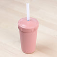 Load image into Gallery viewer, 10 oz Straw Cup with No Pull-Out Silicone Straw USA Made from Recycled Materials