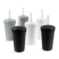 Load image into Gallery viewer, 10 oz Straw Cup Set w/ No-Pull-Out Soft Straw USA Made from Recycled Materials