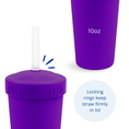 Load image into Gallery viewer, 10 oz Straw Cup Set w/ No-Pull-Out Soft Straw USA Made from Recycled Materials
