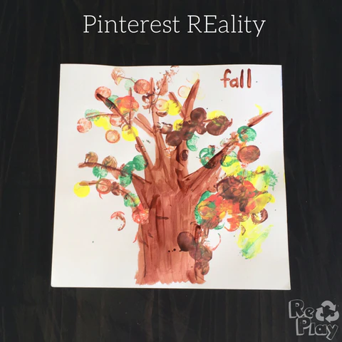 Pinterest REality: Fall Painting Project for Kids