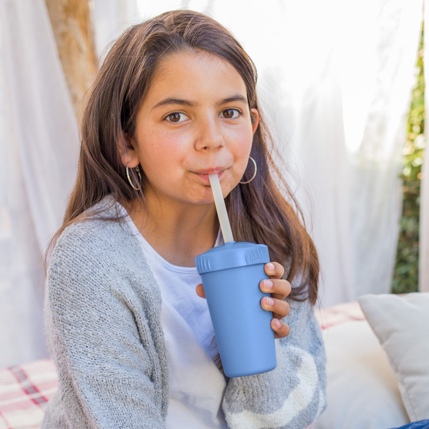 10 oz Straw Cup w/ NEW No-Pull-Out Silicone Straw