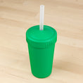 Load image into Gallery viewer, 10 oz Straw Cup with No Pull-Out Silicone Straw USA Made from Recycled Materials
