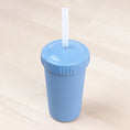 Load image into Gallery viewer, 10 oz Straw Cup with No Pull-Out Silicone Straw USA Made from Recycled Materials
