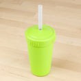 Load image into Gallery viewer, 10 oz Straw Cup with No Pull-Out Silicone Straw USA Made from Recycled Materials
