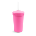 Load image into Gallery viewer, 10 oz Straw Cup with No Pull-Out Silicone Straw USA Made from Recycled Materials

