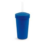10 oz Straw Cup with No Pull-Out Silicone Straw USA Made from Recycled Materials
