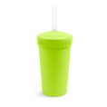 Load image into Gallery viewer, 10 oz Straw Cup with No Pull-Out Silicone Straw USA Made from Recycled Materials
