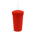 Load image into Gallery viewer, 10 oz Straw Cup with No Pull-Out Silicone Straw USA Made from Recycled Materials
