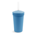 Load image into Gallery viewer, 10 oz Straw Cup with No Pull-Out Silicone Straw USA Made from Recycled Materials
