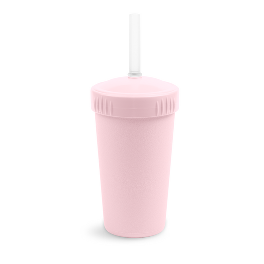 10 oz Straw Cup with No Pull-Out Silicone Straw USA Made from Recycled Materials