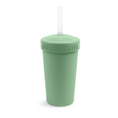 Load image into Gallery viewer, 10 oz Straw Cup with No Pull-Out Silicone Straw USA Made from Recycled Materials
