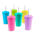 Load image into Gallery viewer, 10 oz Straw Cup Set w/ No-Pull-Out Soft Straw USA Made from Recycled Materials
