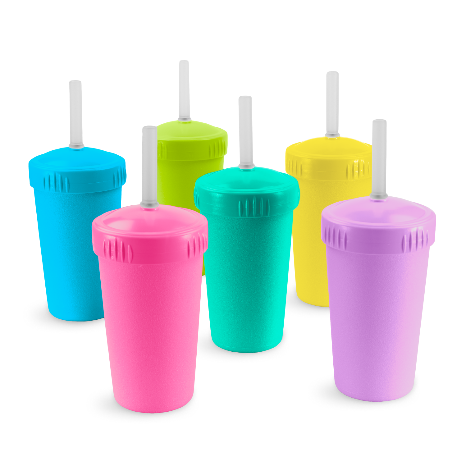 10 oz Straw Cup Set w/ NEW No-Pull-Out Silicone Straws