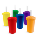 10 oz Straw Cup Set w/ NEW No-Pull-Out Silicone Straws