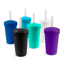 10 oz Straw Cup Set w/ NEW No-Pull-Out Silicone Straws