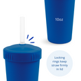 Load image into Gallery viewer, 10 oz Straw Cup Set w/ No-Pull-Out Soft Straw USA Made from Recycled Materials
