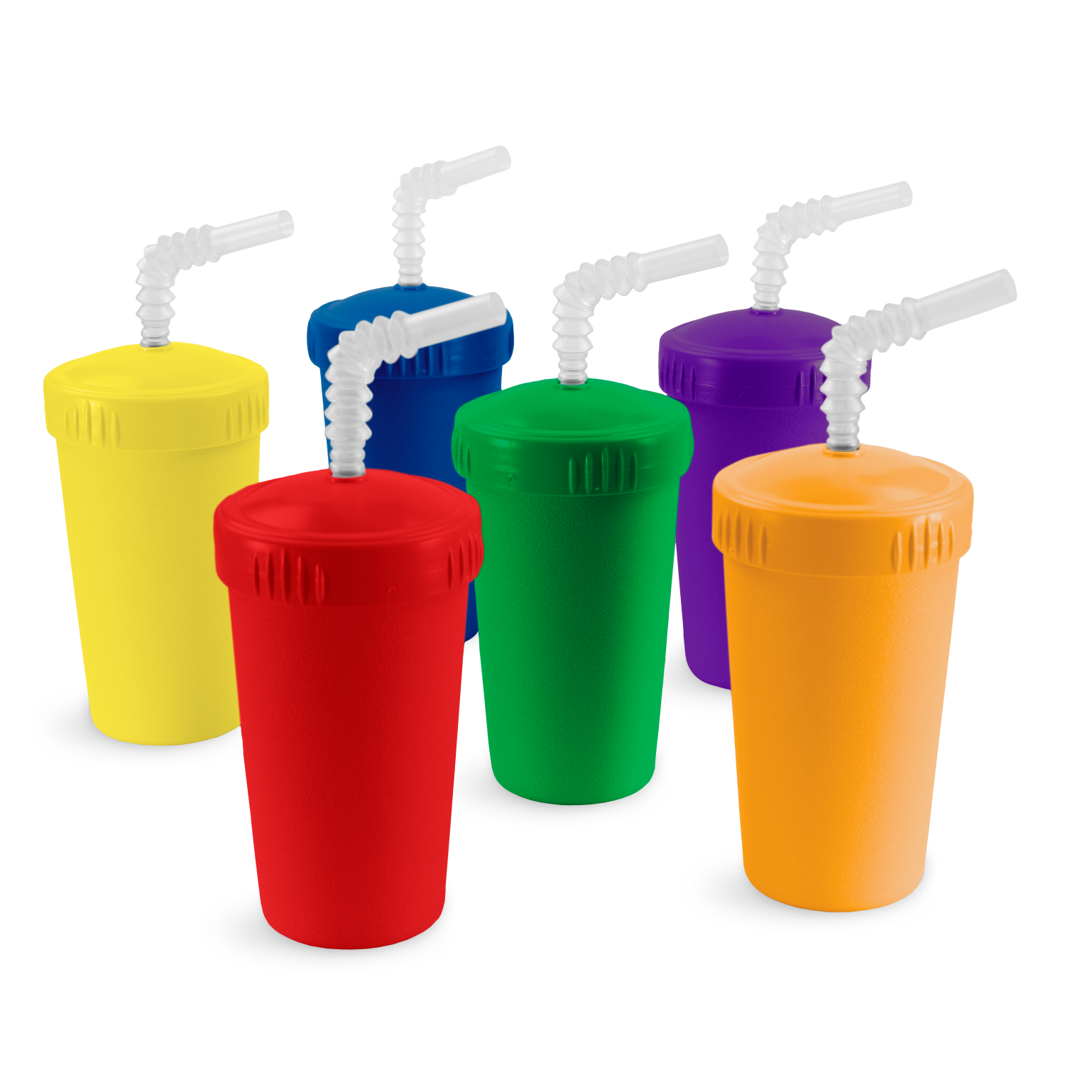 Re Play Made in USA - 6pk of 8.7 Replacement Straws for Re-Play Straw Cups  - Reversible - No Pull Out Straight or Flexible Bend