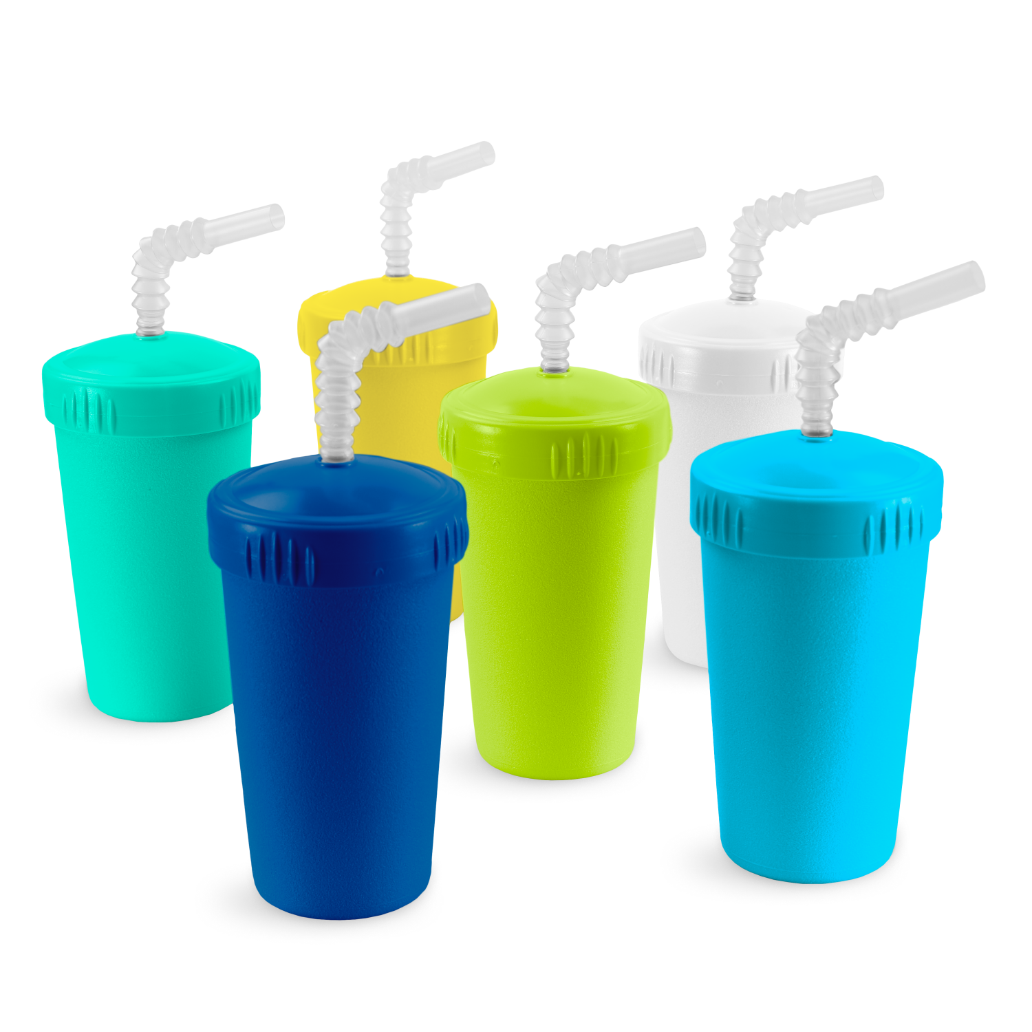 Re Play Made in USA 2 Pack Reusable Toddler Cups With Straws - Dishwasher  Safe Kids Straw Cups Made from Recycled Milk Jugs with Locking Medical  Grade Silicone Straws - Lime & Sky Blue