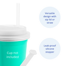 24oz Tumbler Silicone Lid and Straw