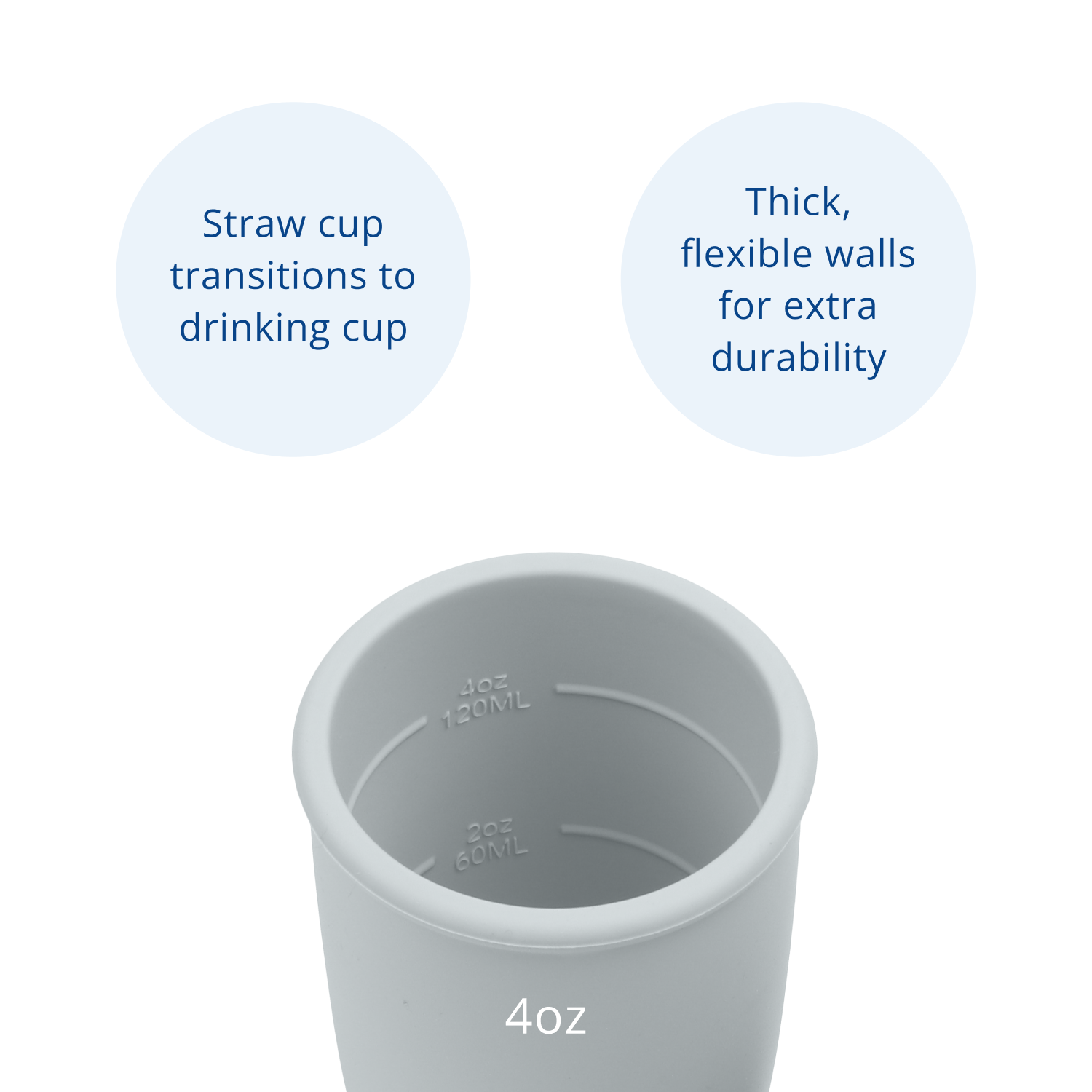 4 oz. Silicone Straw Cup