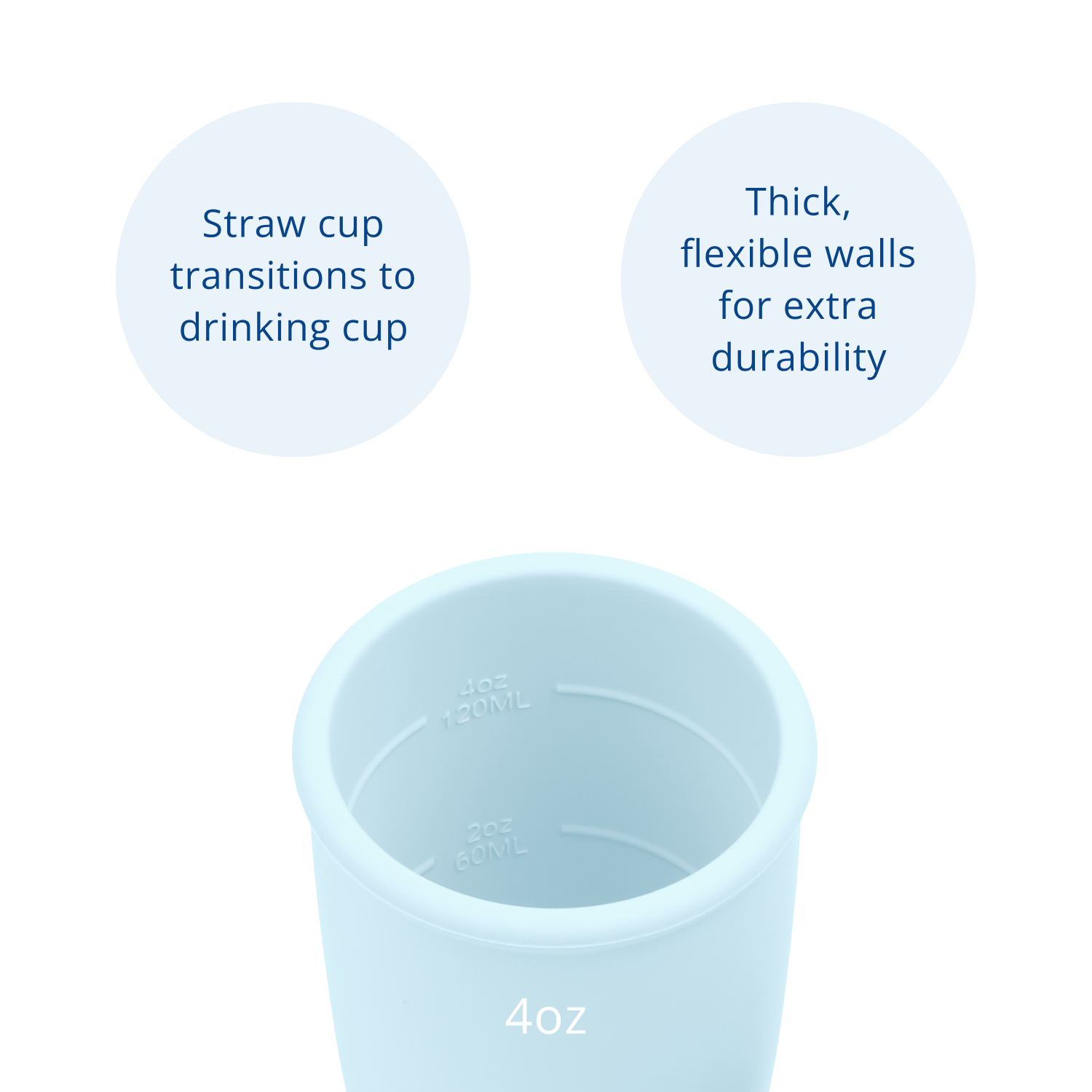 4 oz. Silicone Straw Cup