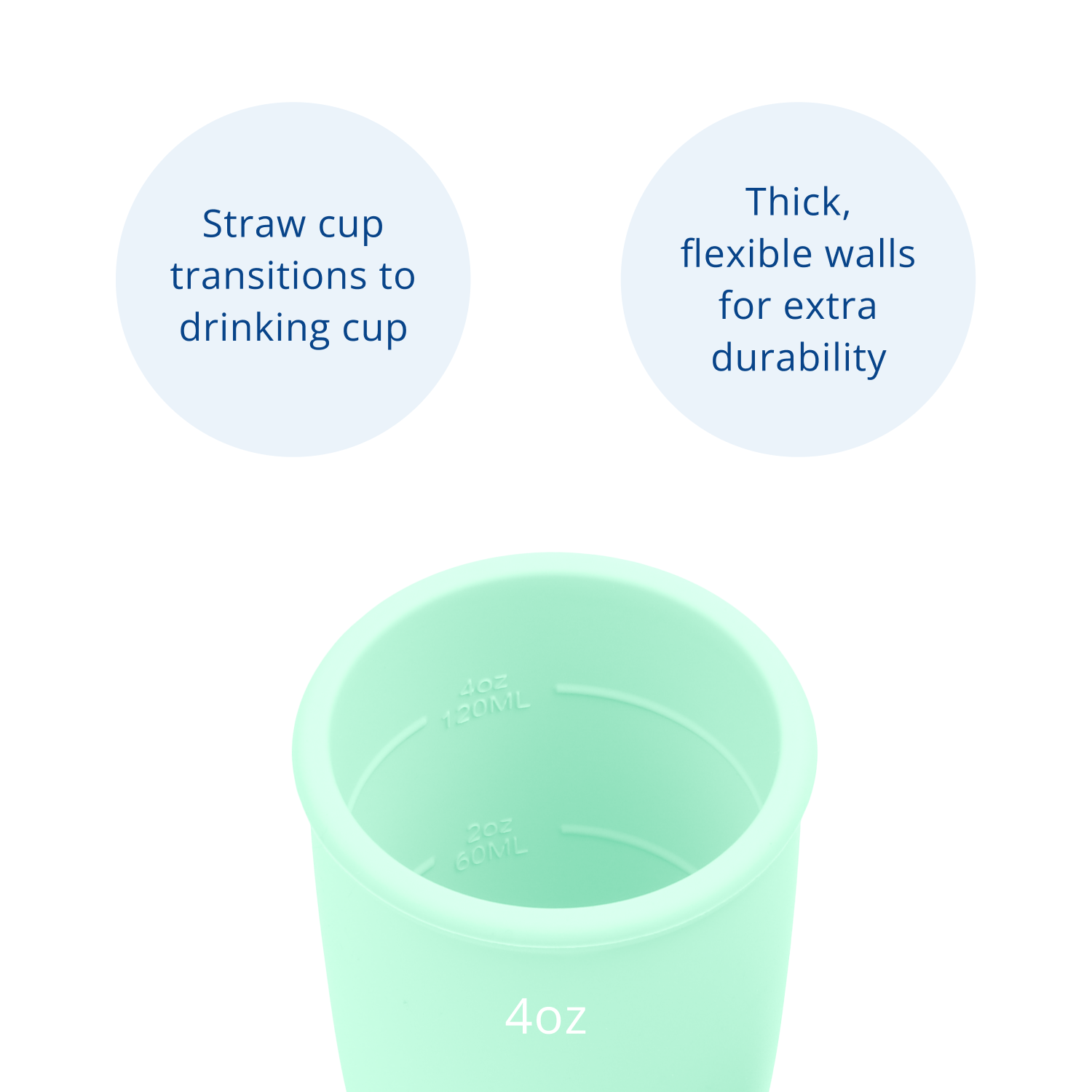 4 oz. Silicone Straw Cup