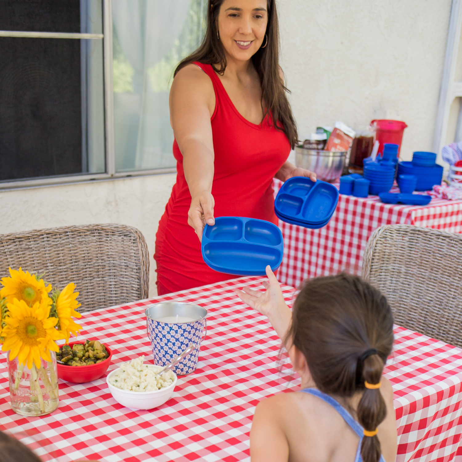 7" Divided Plate USA Made from Recycled Materials