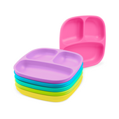7" Divided Plate Set USA Made from Recycled Materials
