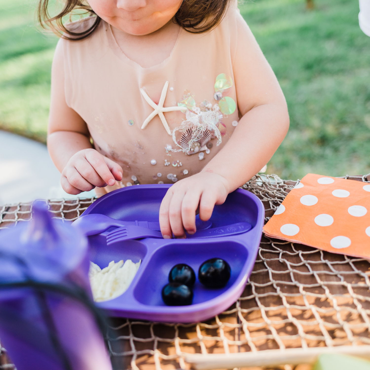 7" Divided Plate Set USA Made from Recycled Materials