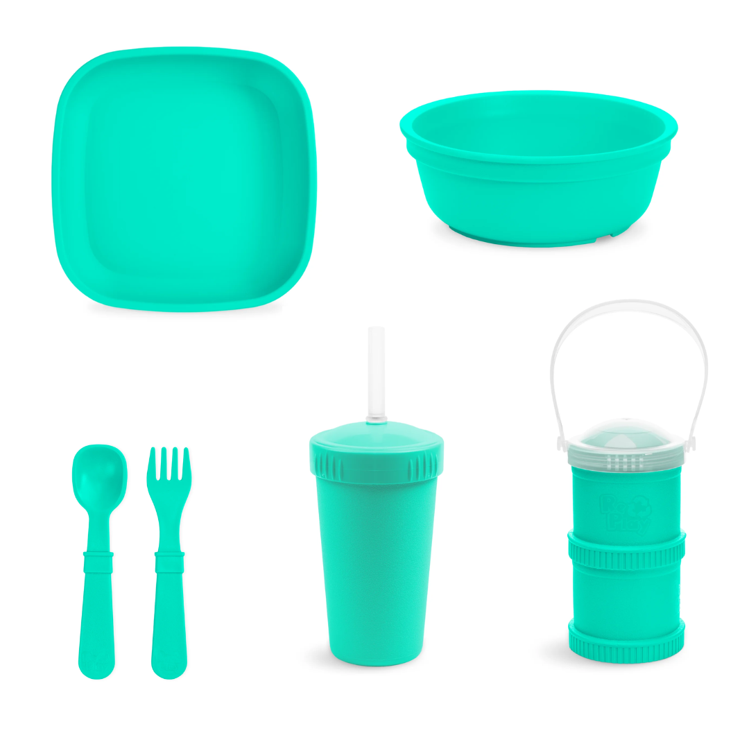 Big Kids Tableware Set - Aqua