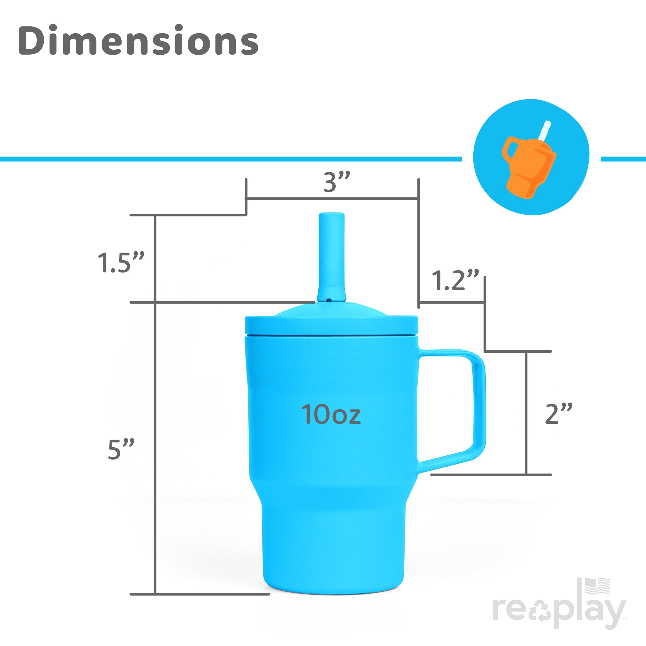10oz Mini Tumbler Made With Recycled Plastic, USA Made
