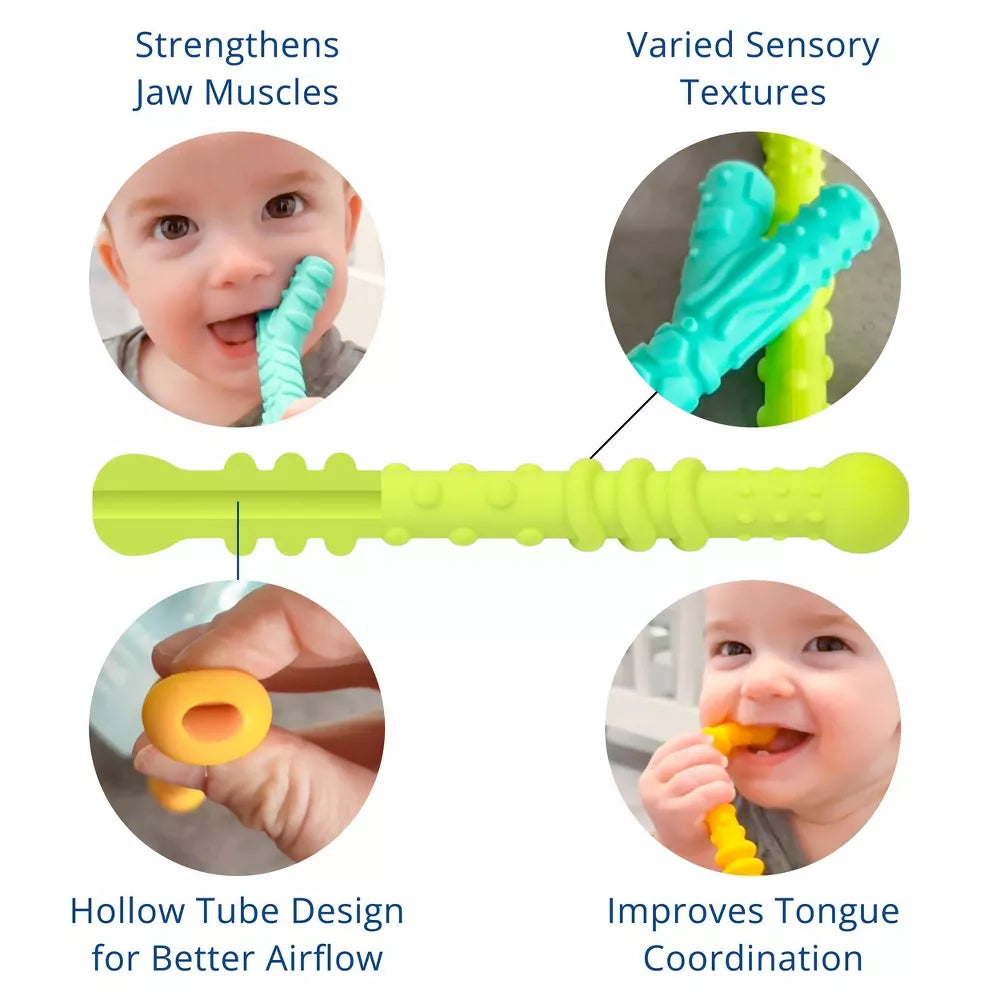 Teether Straws with Cleaning Brush