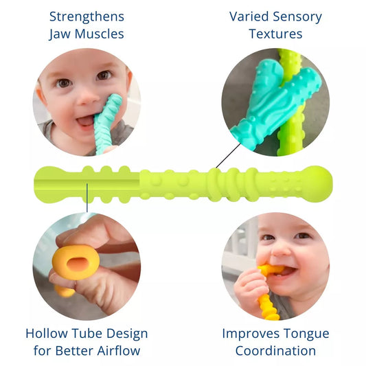 Teether Straws with Cleaning Brush