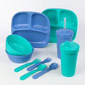 Re-Play's Perfect Pair, The Ultimate Toddler Tableware Set USA Made from Recycled Materials