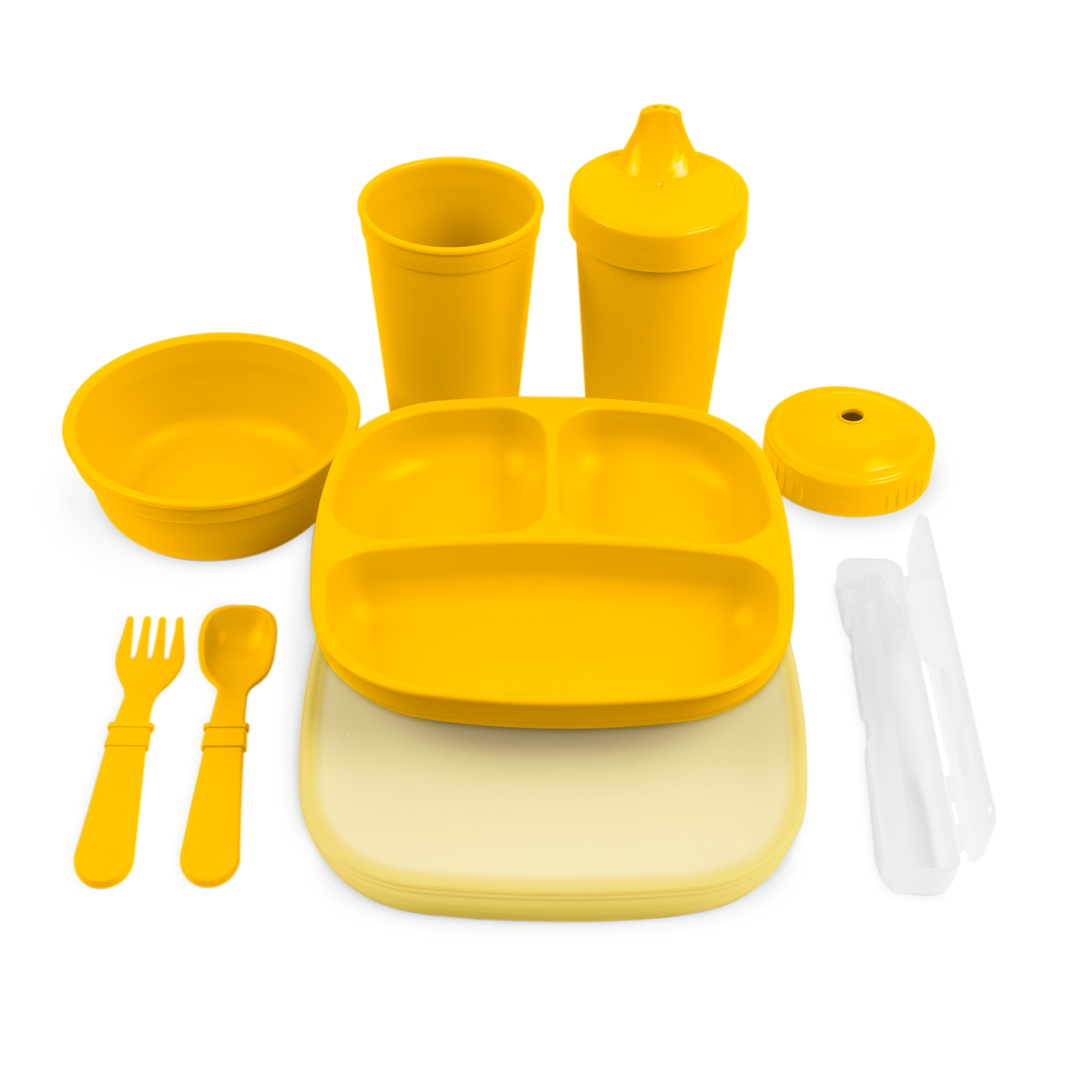 Re-Play Toddler Utensil Pair  Family Tableware Made in the USA from  Recycled Plastic