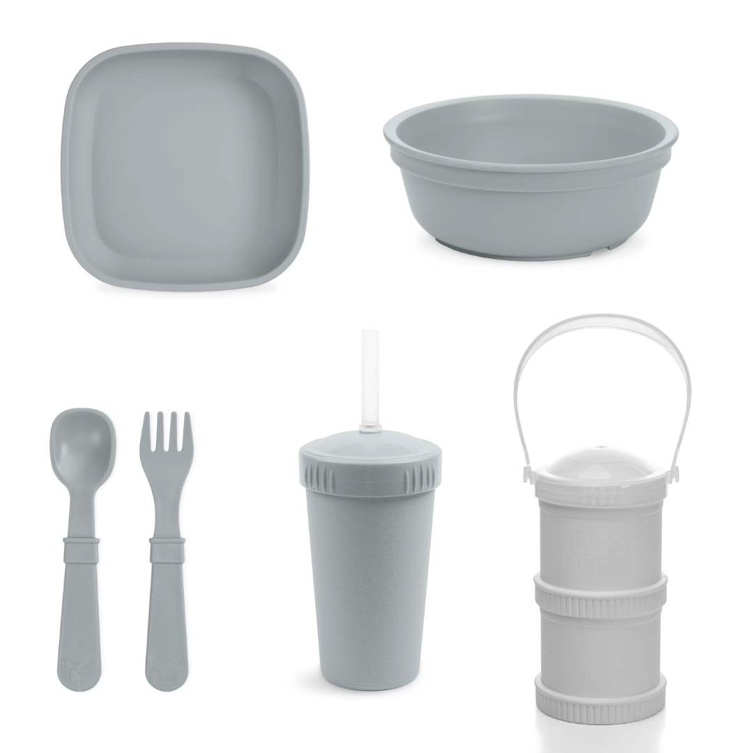 Big Kids Tableware Set - Grey