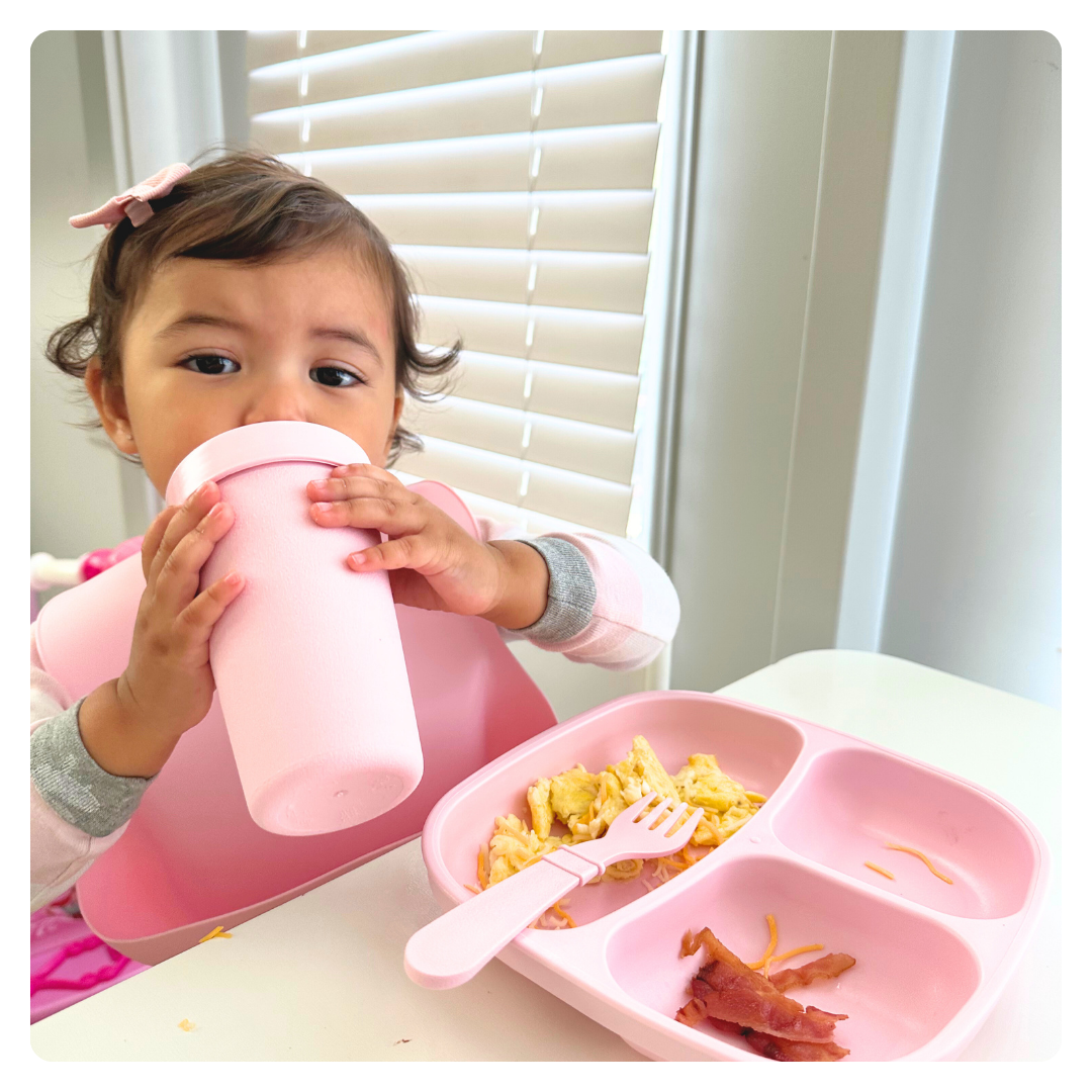 Messy Mealtime Set - Ice Pink
