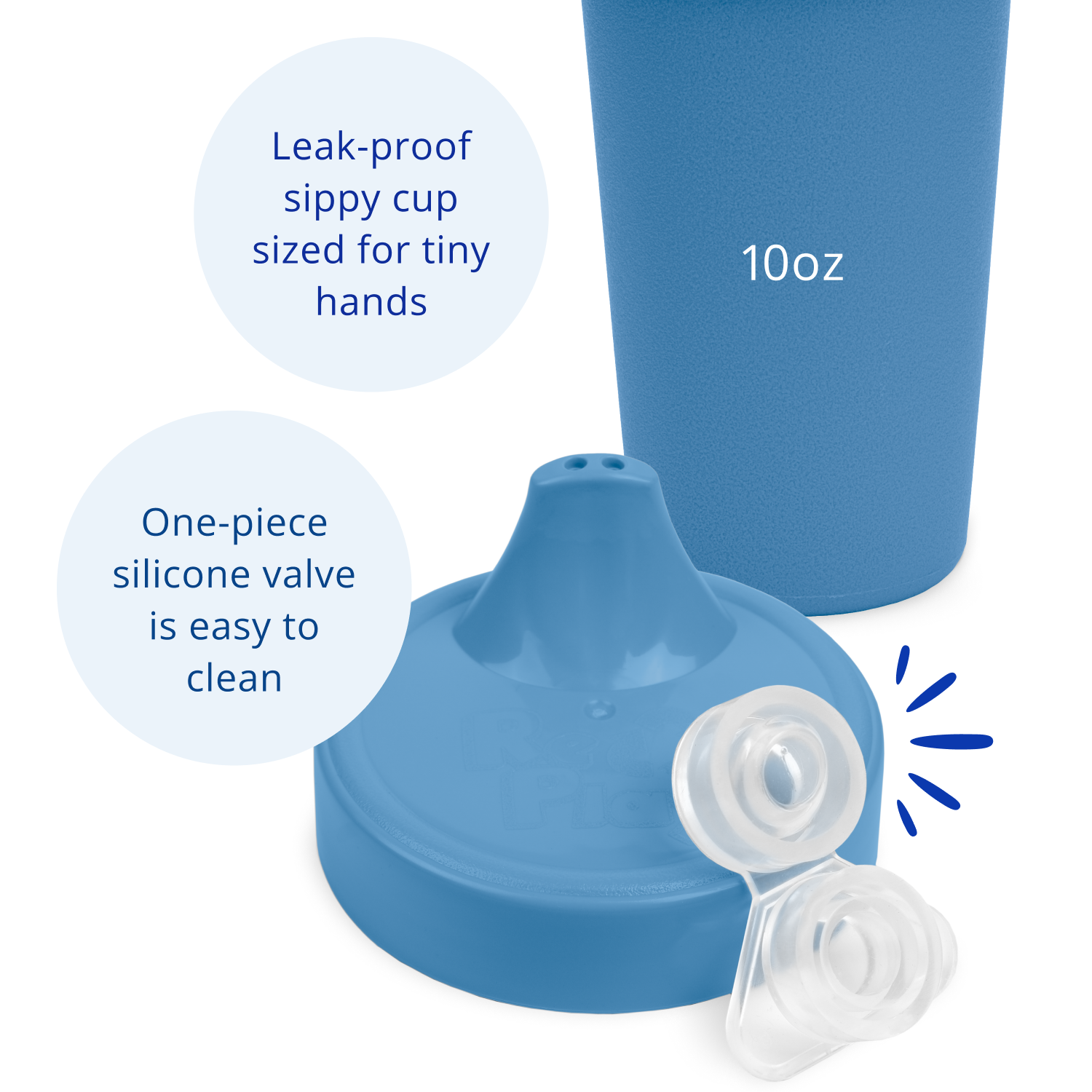 Re-Play Made in USA 10 Oz. Sippy Cups for Toddlers, Set of 3 - Reusable  Spill Proof Cups for Kids, D…See more Re-Play Made in USA 10 Oz. Sippy Cups