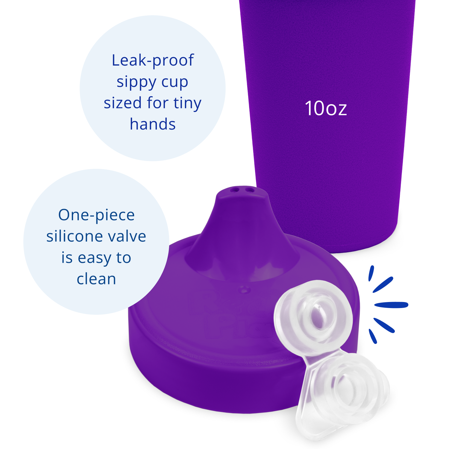 Re-Play Baby Sippy Cups for Toddlers 2pk Kids No Spill Cup Amethyst Purple