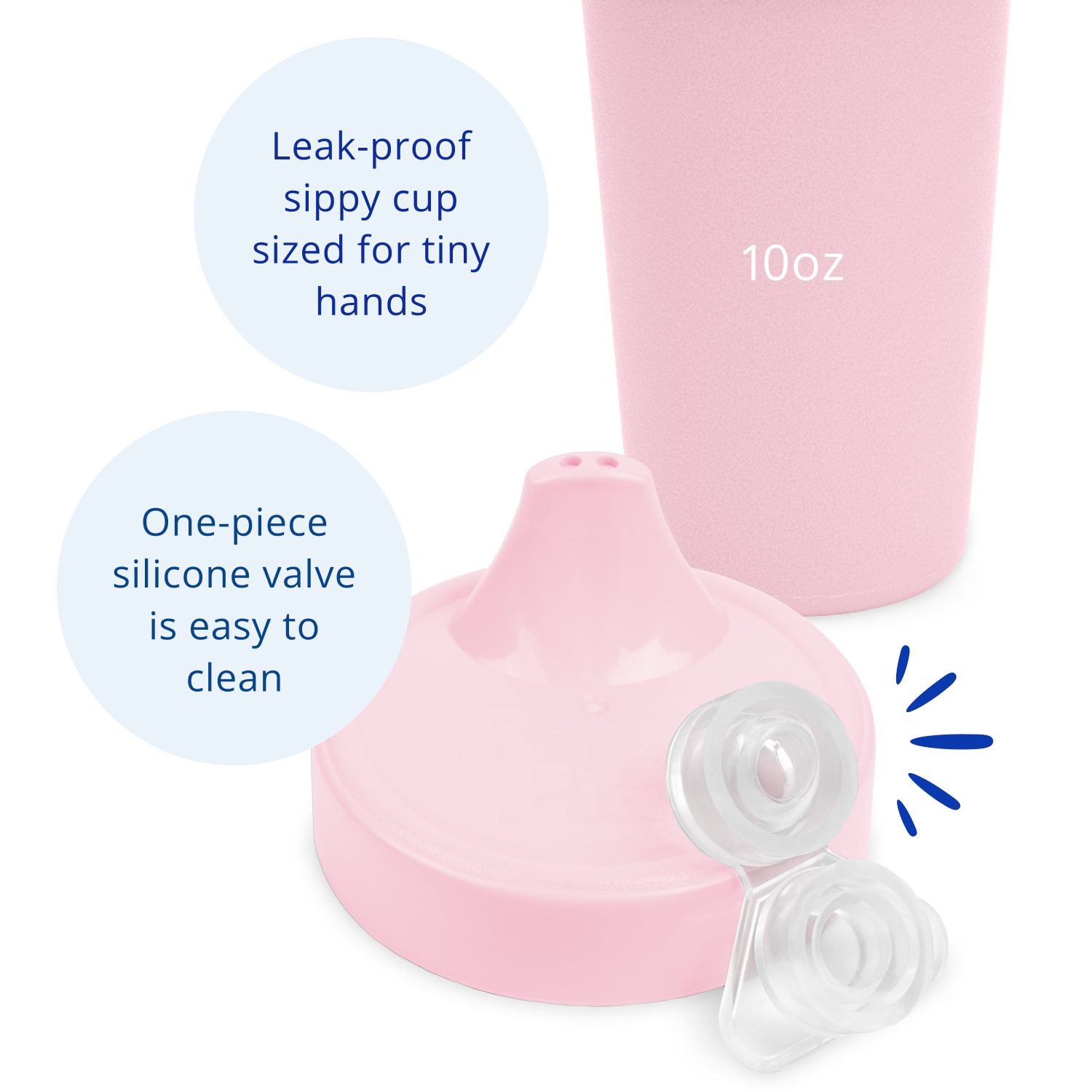 RePlay Recycled Plastic Soft Spout Sippy Cups - baby Toddler 8oz 4pk MADE  IN USA