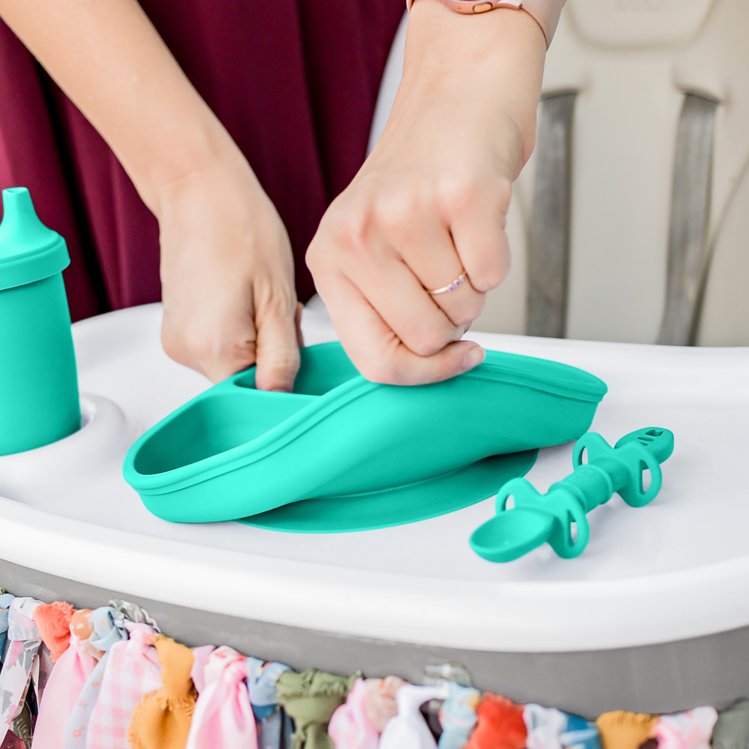 Silicone Suction Divided Plate