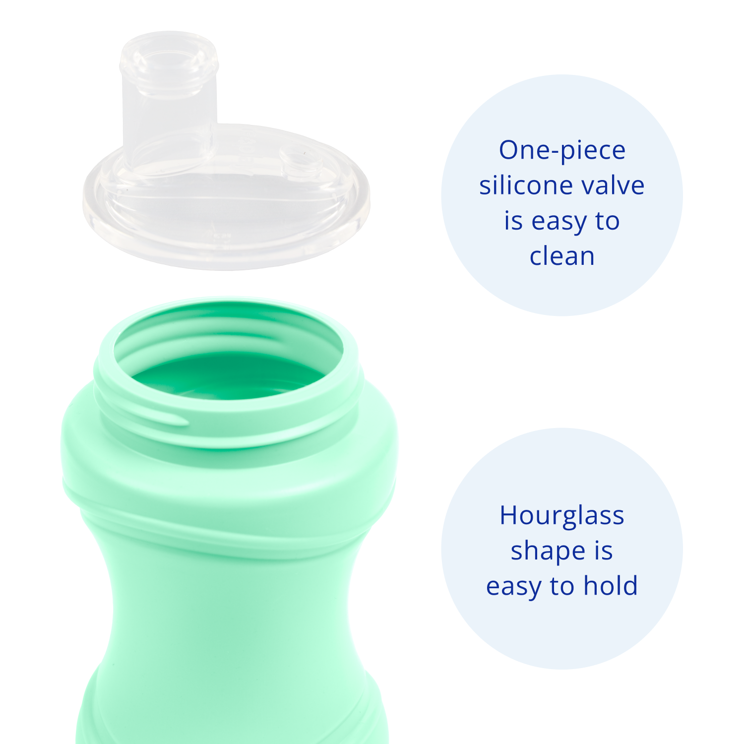 green sprouts Non-spill Sippy Cup, One-way valve for easy transition from  bottle