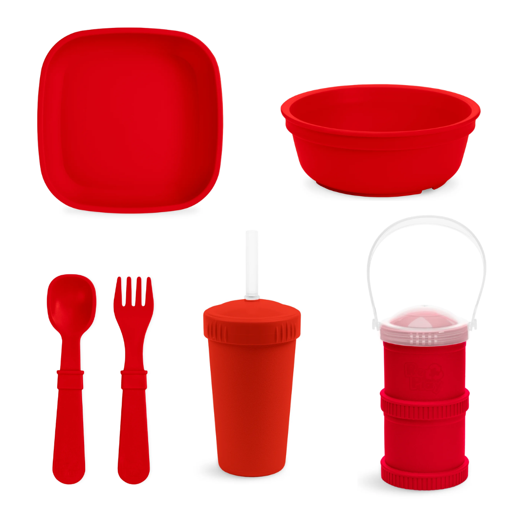 Big Kids Tableware Set - Red