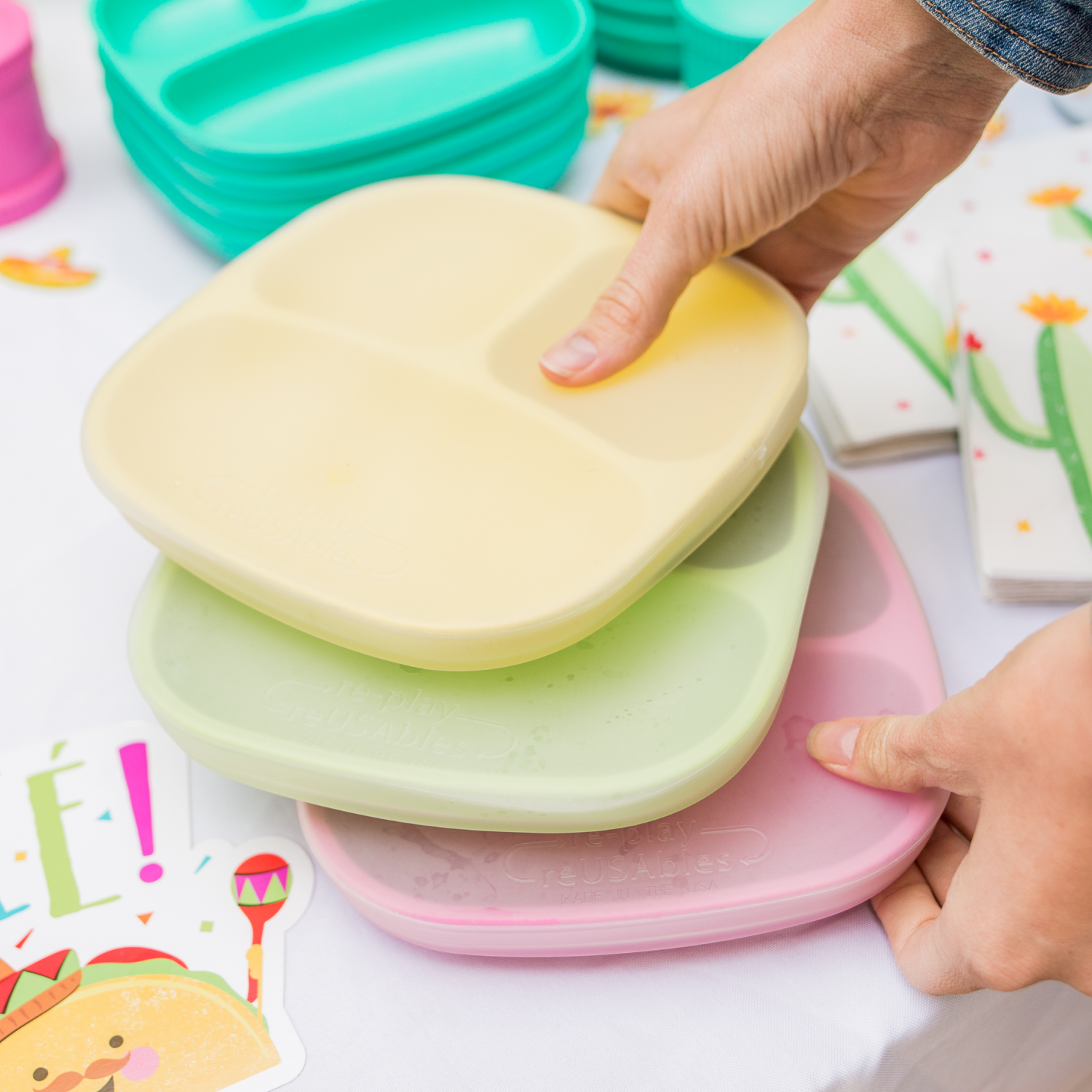 7" Divided/Flat Plate Silicone Lid