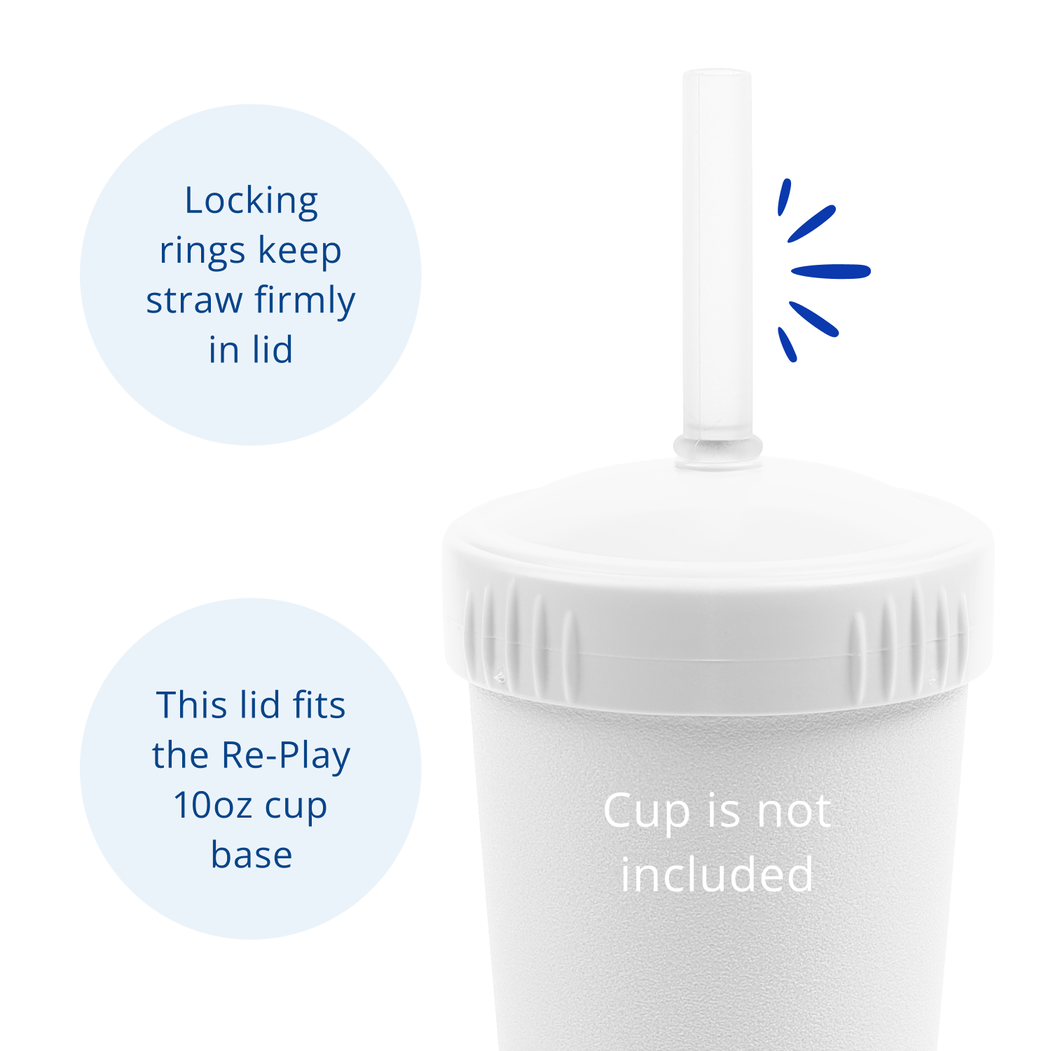 Straw Cup Lid + Silicone Straw