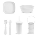 Big Kids Tableware Set - White