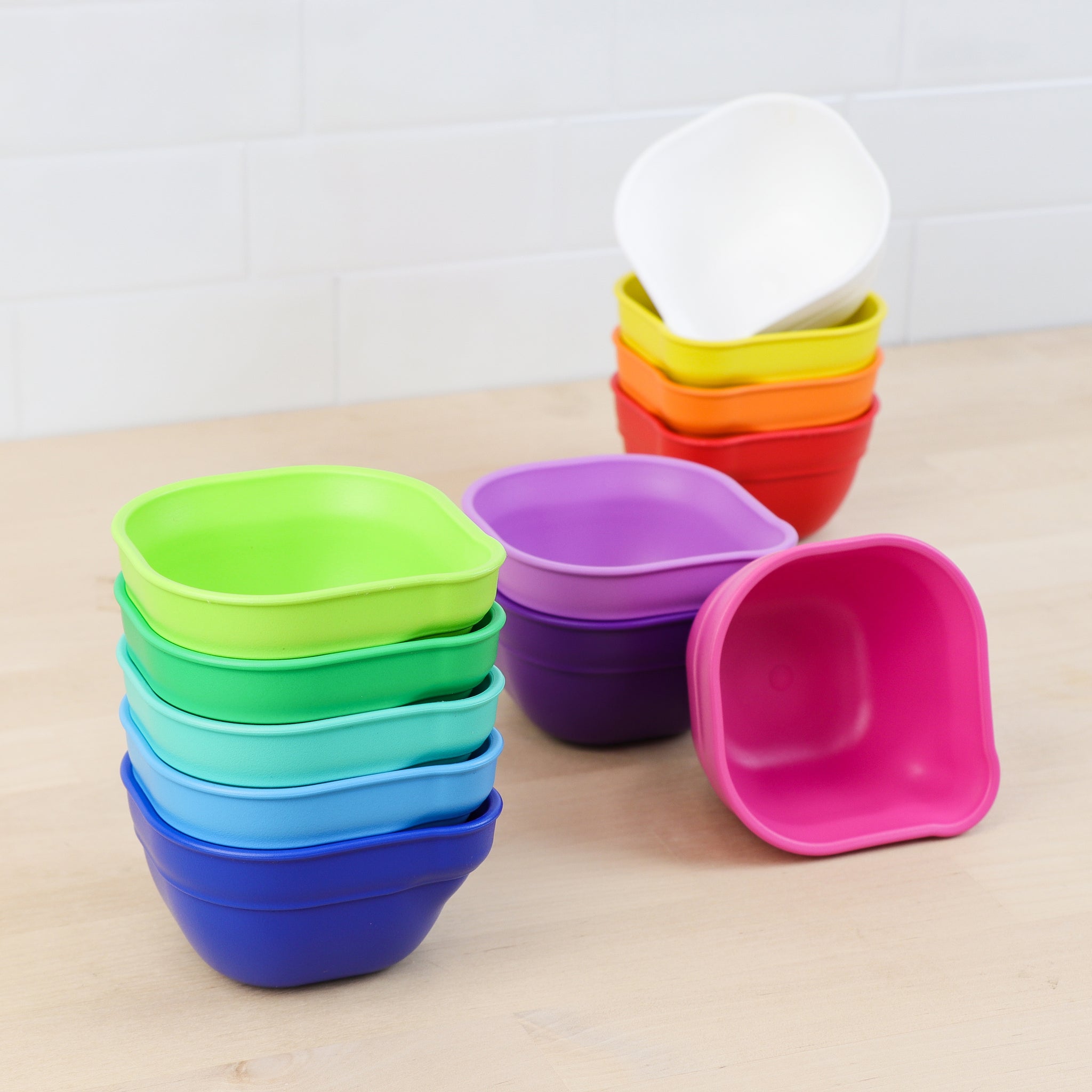 Re-Play Toddler Utensil Rainbow Collection  Family Tableware Made in the  USA from Recycled Plastic